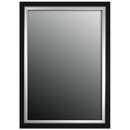 HITCHCOCK-BUTTERFIELD Hitchcock Butterfield 807502 Black & Brushed Nickel Silver Montevideo Natural Wall Mirror - 28.75 x 40.75 in. 807502